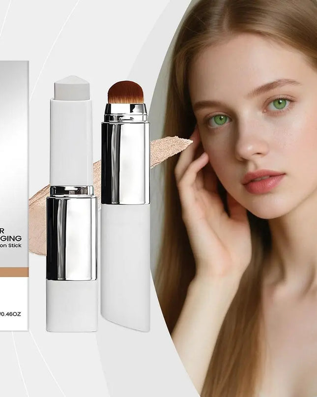 2-in-1 Color-Changing Foundation Stick Liquid Lightweight Moisturizing Brightening Foundation Color Changing For All Skin Types