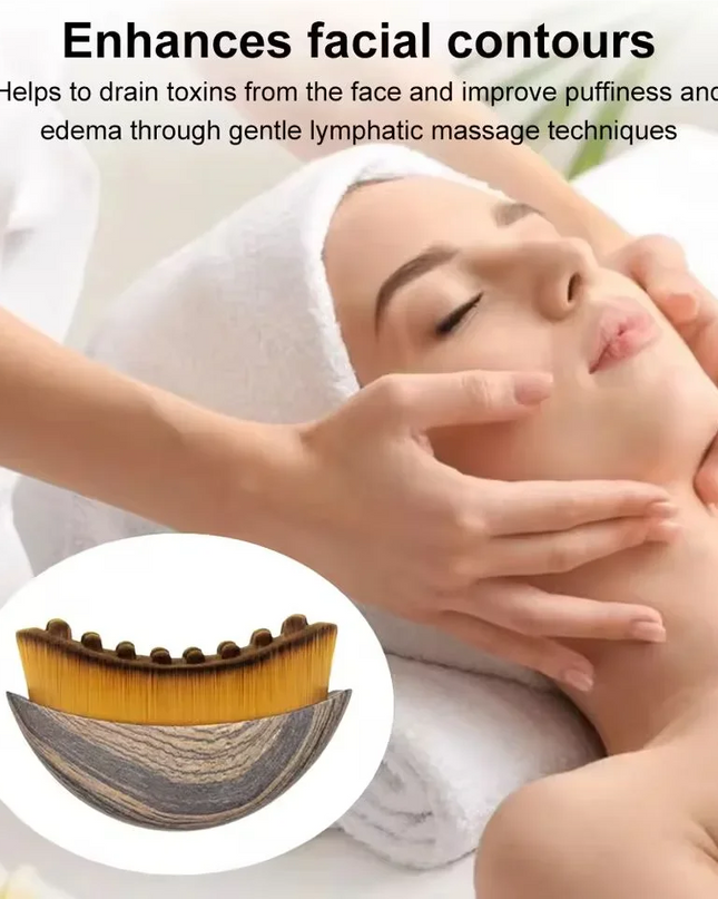 Lymphatic Contour Face Brush,Chin &Jawline Sculpting,Drainage Massager for Face,Ergonomically Designed to Fit The Skin Precisely