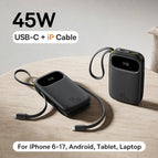 USB-C iP Cable Black / 20000mAh