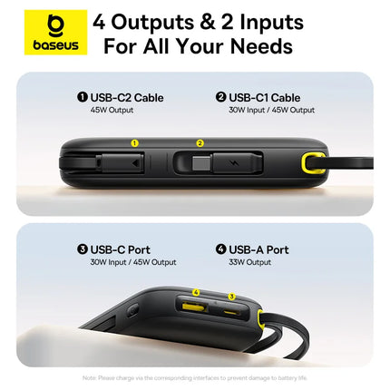 Baseus Retractable Cable Power Bank