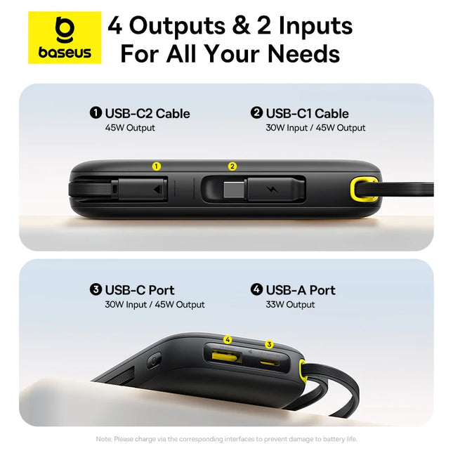 Baseus Retractable Cable Power Bank